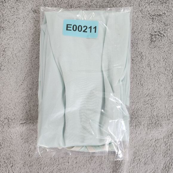 Vintage 60s Petra Fashions Silky Nightgown Size M Baby Blue White Nylon Chemise - Picture 7 of 7